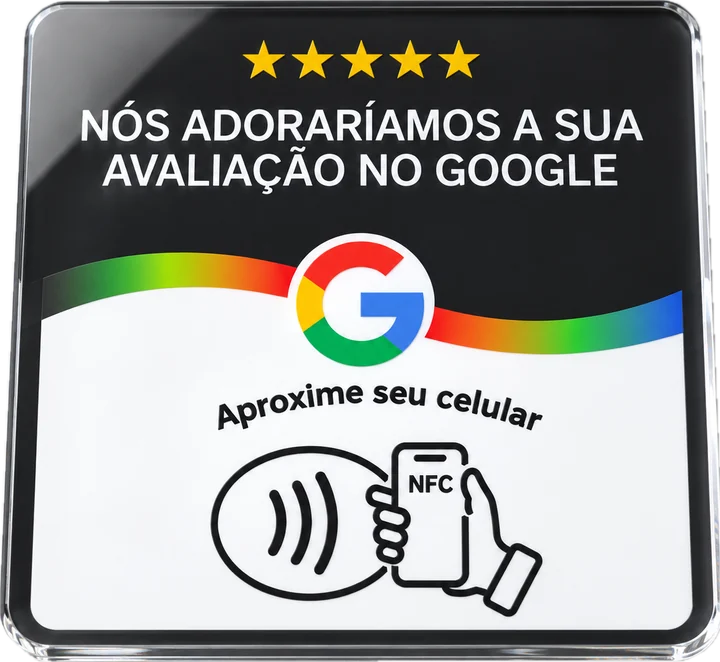 Placa NFC de avaliação do Google, preta