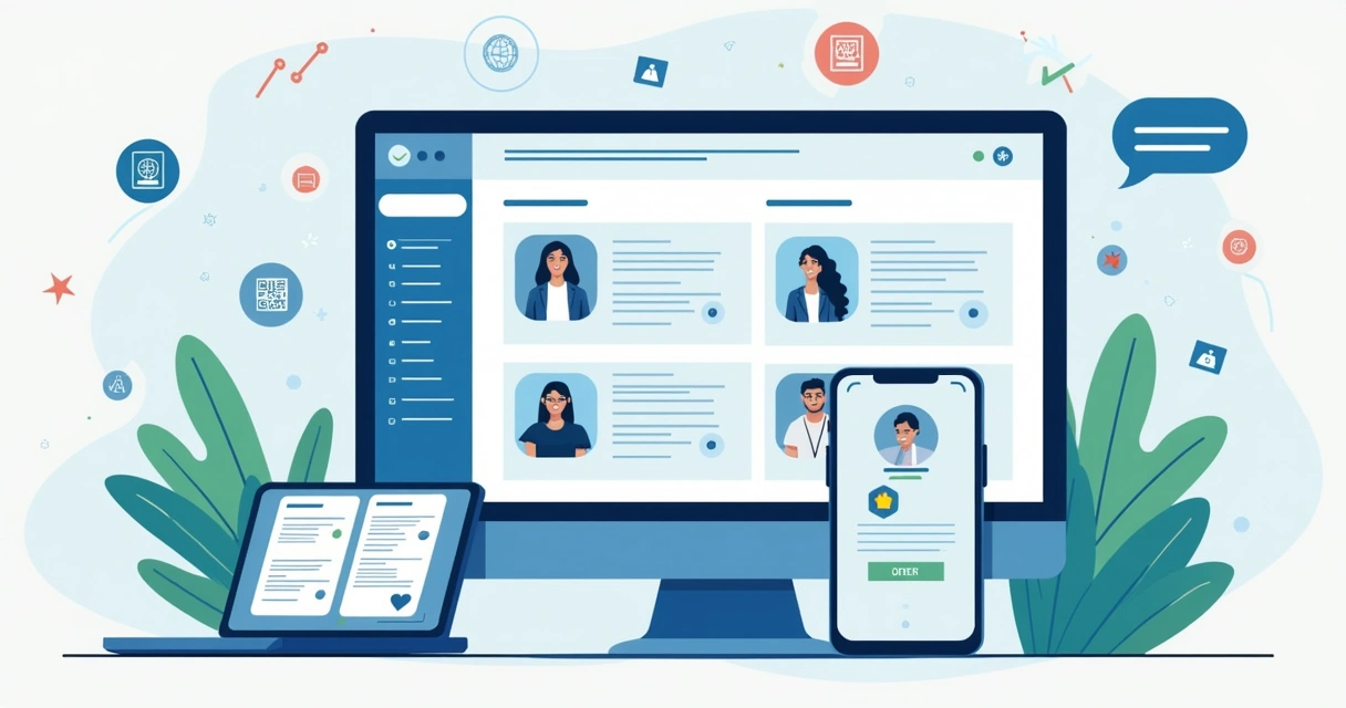 Ilustração corporativa de catálogo digital para distribuidoras com interface de produtos, fotos e integração com WhatsApp