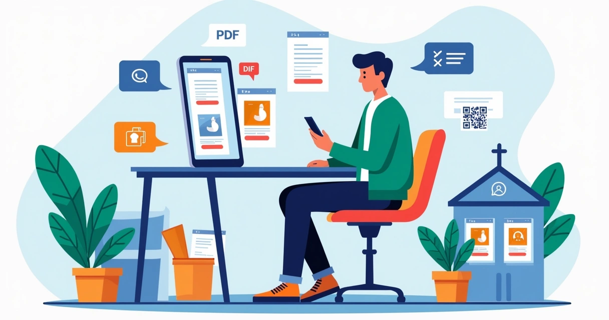 Lojista criando catálogo de produtos em PDF pelo celular com layout profissional