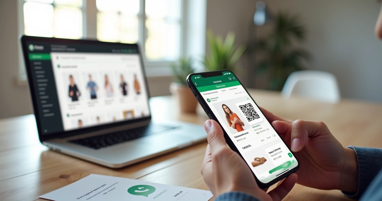 Lojista monta catálogo digital no celular e envia pelo WhatsApp